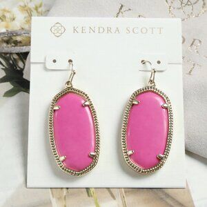 Kendra Scott Elle Gold Magenta Magnesite Earrings